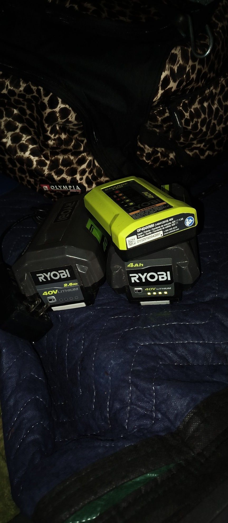 RYOBI40VLithium 4.0Ah & 40V 2.6Ah/Brand New Batteries And Charger