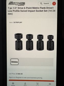 Snap On 7pc Swivel Impact Socket