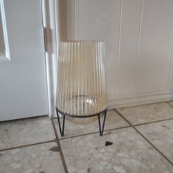 Tall Glass Candle Holder