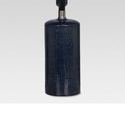 NEW - Navy Blue Textured Ceramic Small Lamp Base 