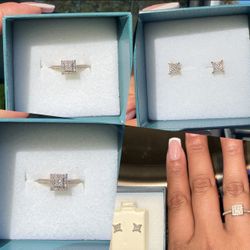 10k GOLD RING AND EARRING SET (NEW)