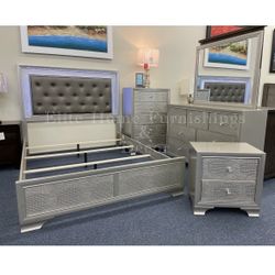 Queen Chamapagne 4pc Bedroom Set 