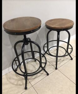 6 WOODEN FARMHOUSE BAR STOOL TOP REPLACEMENTS NEW