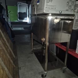 Stainless Steel Rolling Beverage Cooler