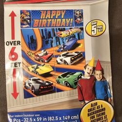 Hot Wheels Happy Birthday Banner