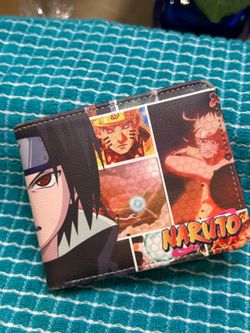 New! Naruto-bi-fold wallet featuring characters from the anime series,