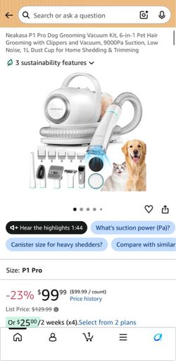 Neakasa P1 Pro Dog Grooming Vacuum Kit
