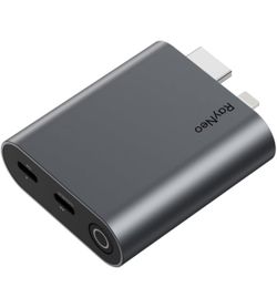 RayNeo HDMI Adapter for iPhone 14 & Earlier with Lightning/HDMI Devices, Built-in Battery & Charge and Play, Supports 1080P@120Hz, 4K@30Hz Video - for