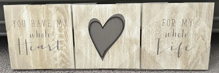 Rustic Wooden Love Wall Decor - Brand New, Never Opened!