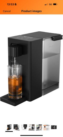 Narcissus D30 Instant Hot Water Dispenser Countertop for Rapid Heating & Dispense, Adjustable 5 TEMP & 4 Water Volume Dispense, Removable 100 Ounce Ca