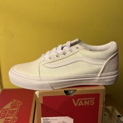 Vans ‘White Glitter’ Sizes 4Y, 6Y, 7Y NEW