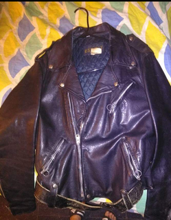Esprit Vintage Black Leather Motorcycle Jacket