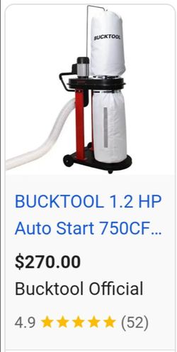 Bucktool dust collector