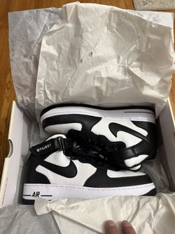 Nike x Stüssy Air Force 1 Mid Black White Size 12 DS New