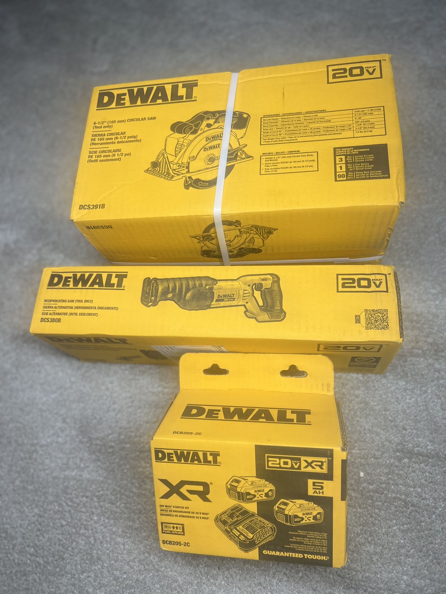 Circular Saw, Reciprocating Saw, Starter Kit DEWALT