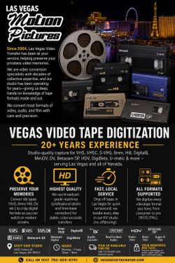 Las Vegas Video Tape Digitization – 20+ yrs Experience
