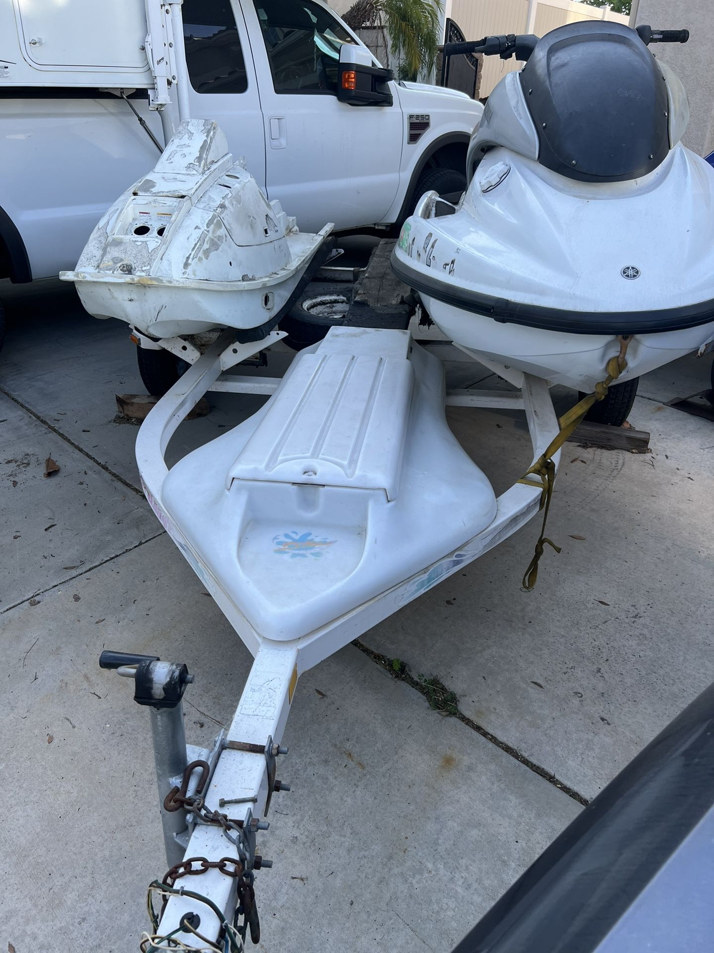 PWC Trailer And 2000 Yamaha GP 1200 And Kawasaki X2 Hulls