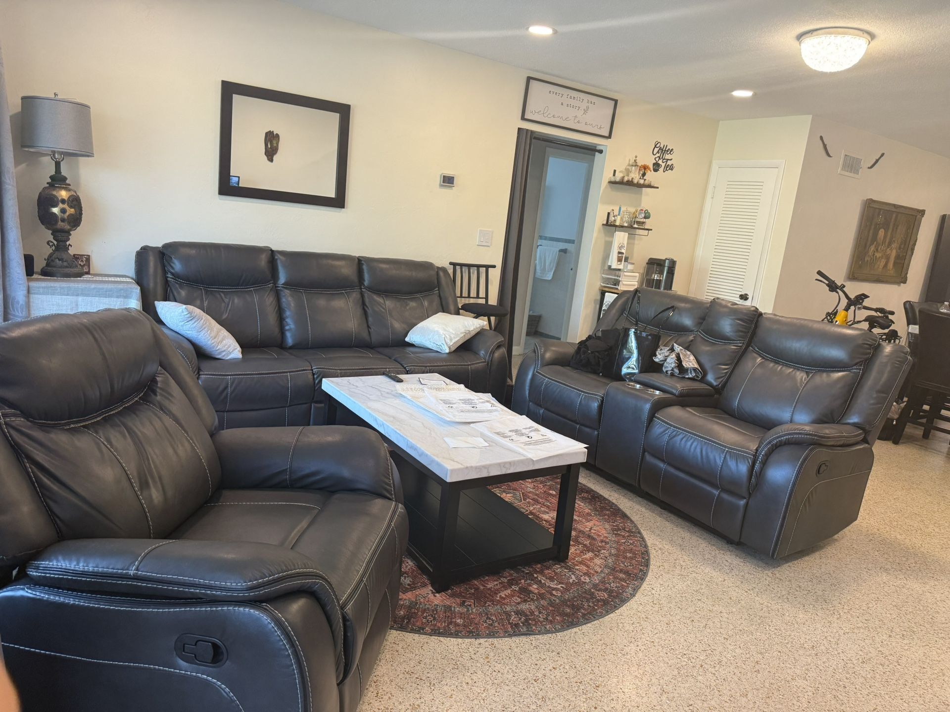 Leather Reclining Seats Like New