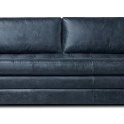 Poly & Bark Napa 82" Leather Pull-Out Convertible Sleeper Sofa