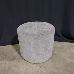 Upholstered Round Pouf Ottoman