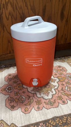Vintage Rubbermaid GOTT 5 Gallon Orange Water Cooler Jug Dispenser
