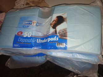 New ComfortWear Disposable Underpads Premium Grade 23x36 Latex Free 50 Pcs. 2 BAGS AVAILABLE $25 Ea.