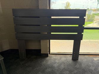 Rustic gray queen headboard