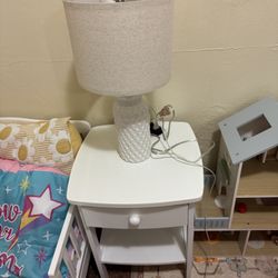 Side Table And Lamp