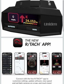 NEW Uniden R8W Radar Detector + Hardwire Kit + Mirror Mount – Sealed