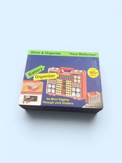 Battery organizer - new - holds 185+ batteries