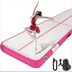 19ftx3.3ftX4inch Gymnastics Inflatable Air Tumble Track Mat 4" Thick Tumbling Mat with Pump for Home Training 