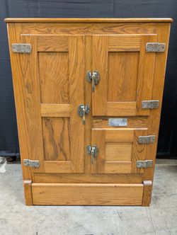 Vintage Oak Ice Box Cabinet