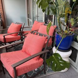 Outdoor Patio Rocking Chairs (Set of 4) – Cushions Included
