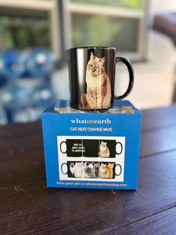 What on Earth Ceramic Cat Heat Change Mug "One Cat Just Leads To Another"