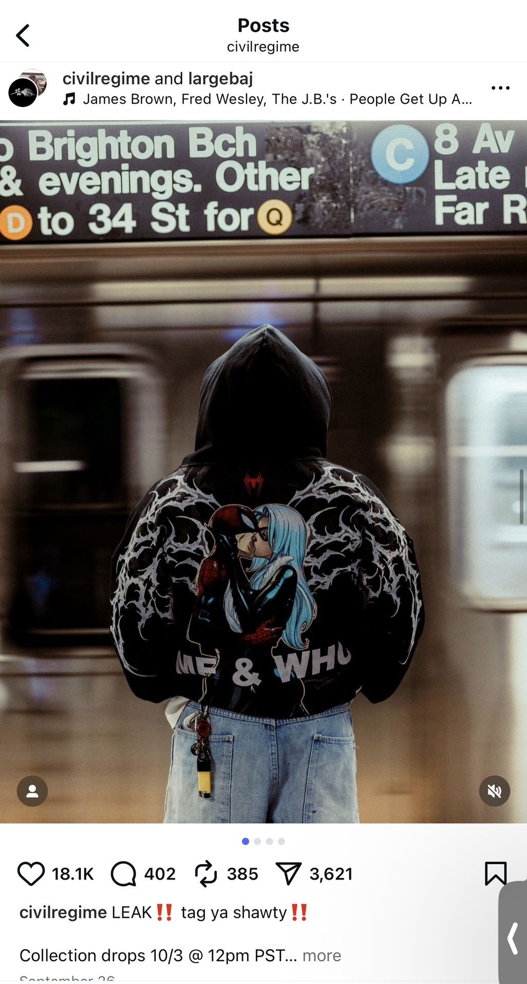 Civil Regime Spider-Man “Me & Who” Jacket SIZE: Small