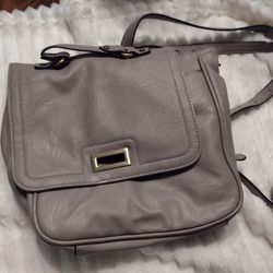 Backpack Purse Gray