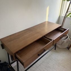 Wood Walnut Veneer Desk
