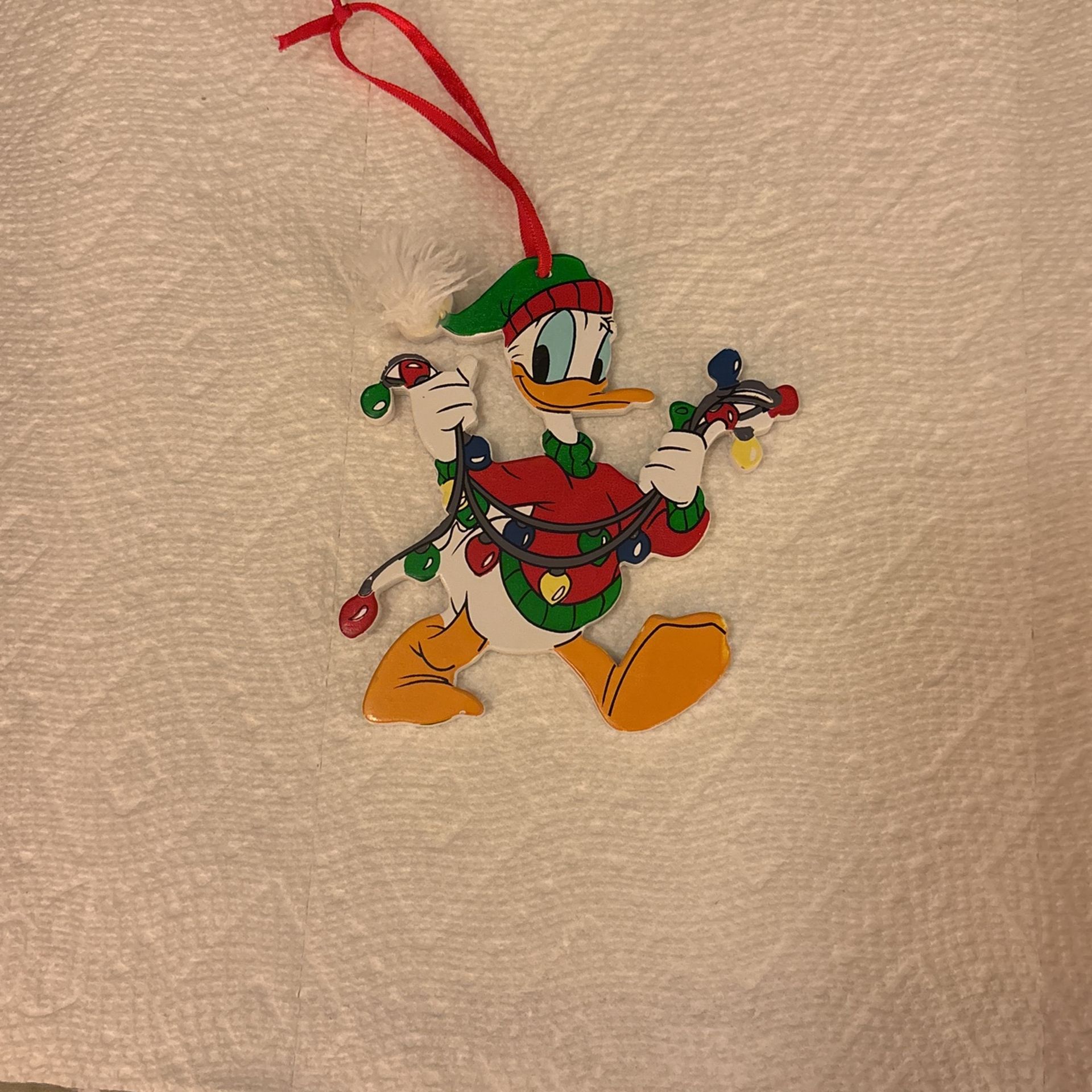 Vintage The Walt Disney Co. Kurt Adler Donald Duck Wooden Christmas Ornament