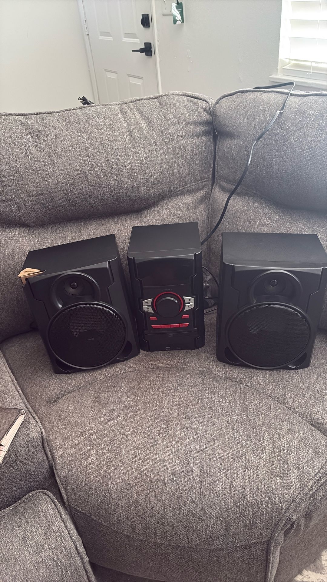radio and speakers