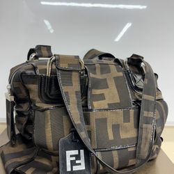 FENDI ZUCCA CROSSWORD BAG Entrupy Certified
