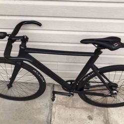 Track Bike Blacked Out 55cm Frame, Custom Spokes And Kick Hub 