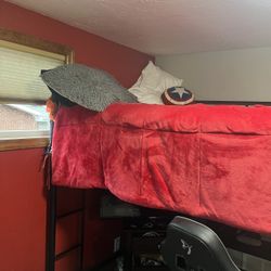 Black Metal Loft Bed