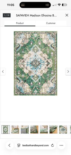Green Traditional Rug 4’x6’