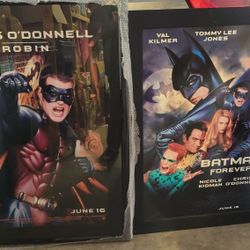 Official Movie Poster from a theater in 1995 Batman Forever / Robin