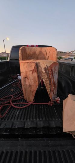 Custom made rustic eucalyptus chair
