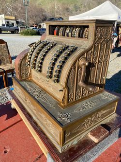 1900s national cash register antique brass collectible