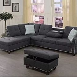 New Sectional And Ottoman 