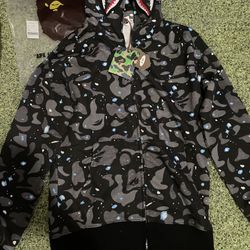 Galaxy Glow In Dark Bape Hoodie