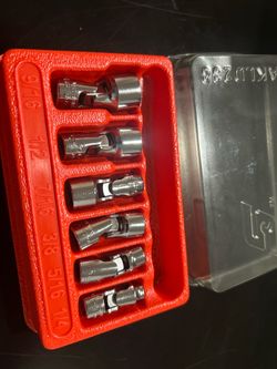 Snap on 6 piece 12 point sae swivel sockets