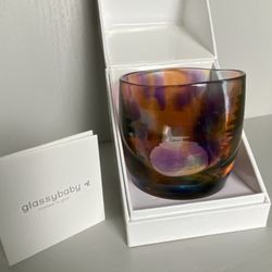 Glassybaby Collectible Tea Light Votive Candle Holder Multicolor Beyond The Stars